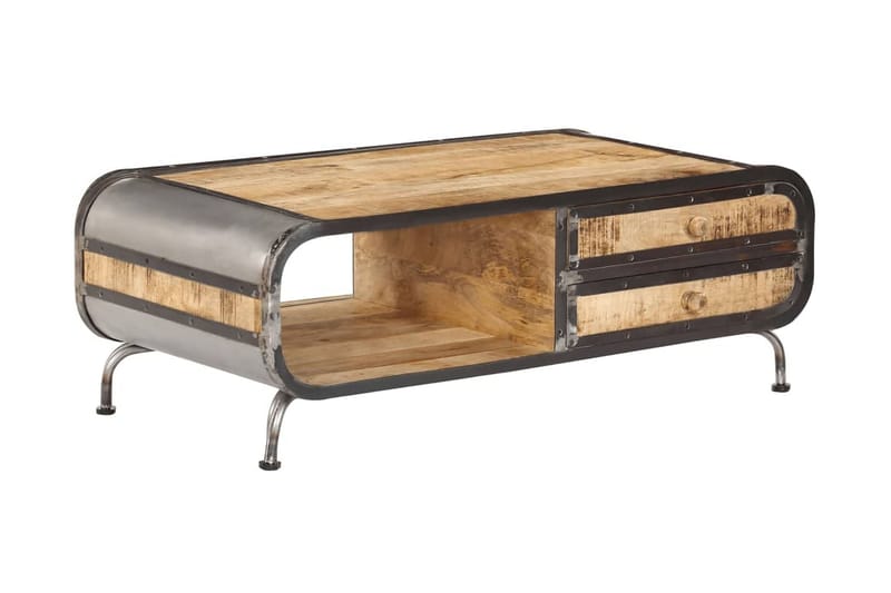 Soffbord 100x50x35 cm massivt mangoträ - Brun - Möbler - Bord & matgrupper - Soffbord
