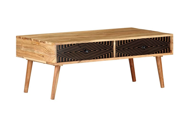 Soffbord 100x50x39 cm massivt akaciaträ - Brun - Möbler - Bord & matgrupper - Soffbord