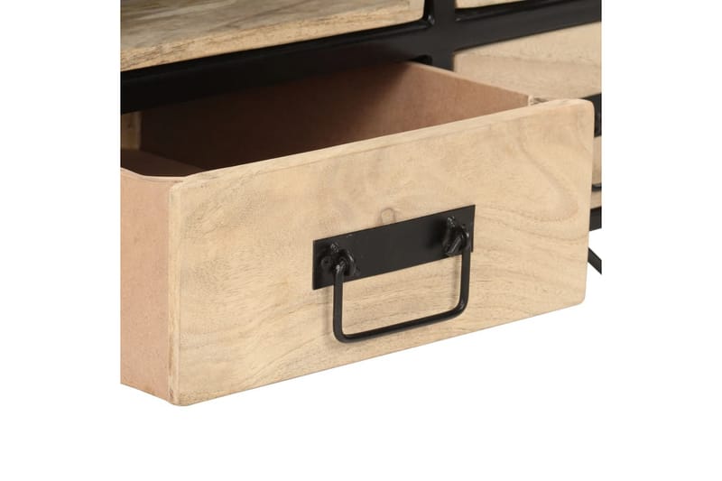 Soffbord 100x50x40 cm massivt mangoträ - Svart - Möbler - Bord & matgrupper - Soffbord