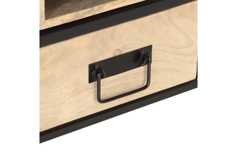 Soffbord 100x50x40 cm massivt mangoträ - Svart - Möbler - Bord & matgrupper - Soffbord