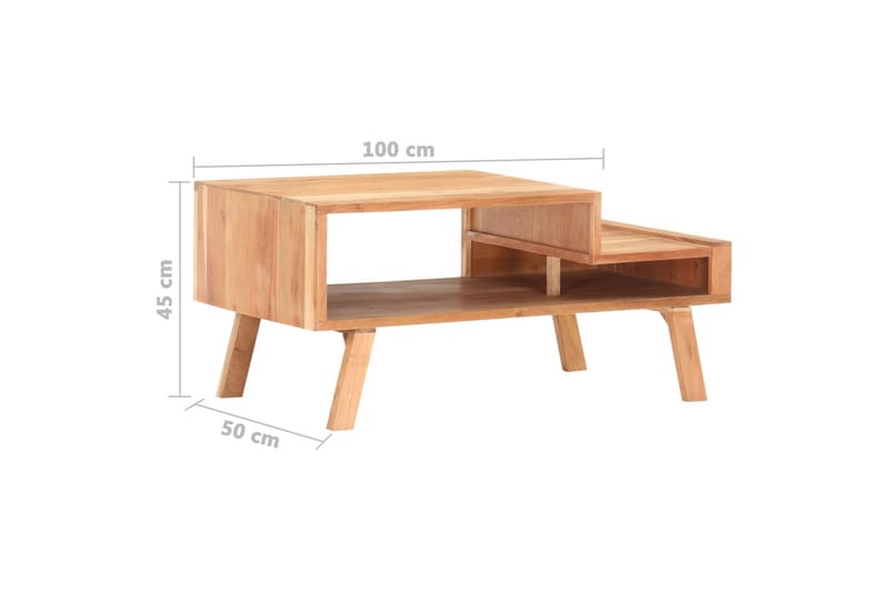Soffbord 100x50x45 cm massivt akaciaträ - Brun - Möbler - Bord & matgrupper - Soffbord