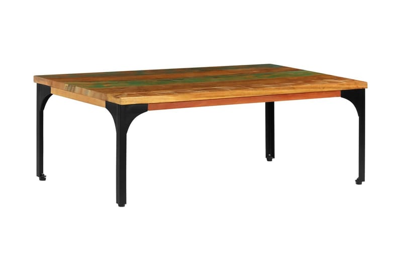 Soffbord 100x60x35 cm massivt återvunnet trä - Brun - Soffbord
