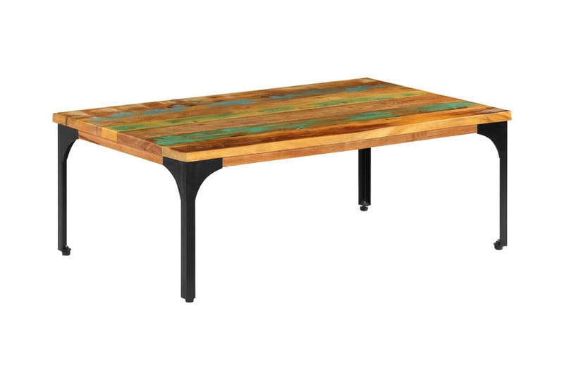 Soffbord 100x60x35 cm massivt återvunnet trä - Brun - Soffbord