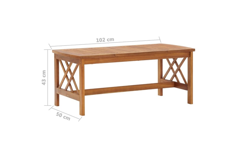Soffbord 102x50x43 cm massivt akaciaträ - Brun - Möbler - Bord & matgrupper - Soffbord