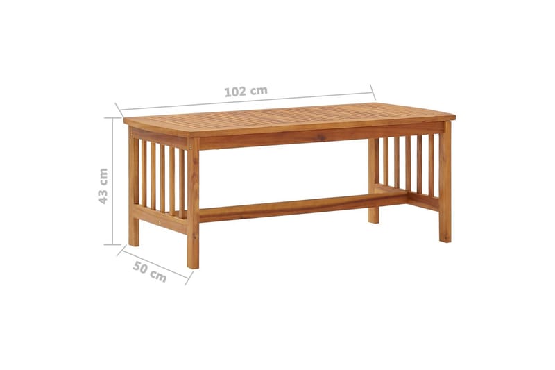 Soffbord 102x50x43 cm massivt akaciaträ - Brun - Möbler - Bord & matgrupper - Soffbord