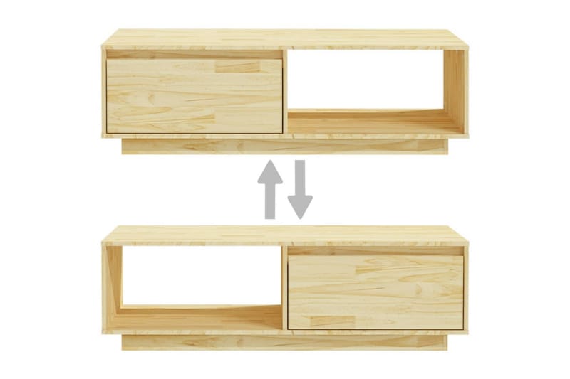 Soffbord 110x50x33,5 cm massiv furu - Brun - Möbler - Bord & matgrupper - Soffbord