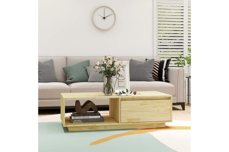 Soffbord 110x50x33,5 cm massiv furu - Brun - Möbler - Bord & matgrupper - Soffbord