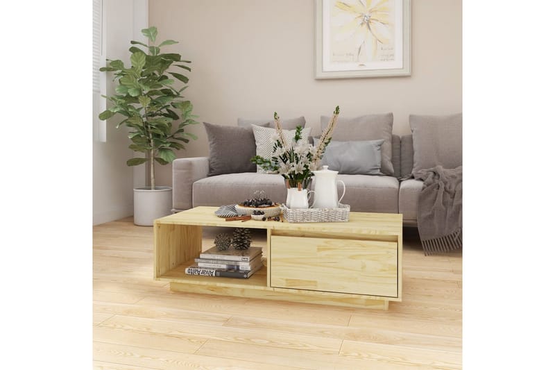 Soffbord 110x50x33,5 cm massiv furu - Brun - Möbler - Bord & matgrupper - Soffbord