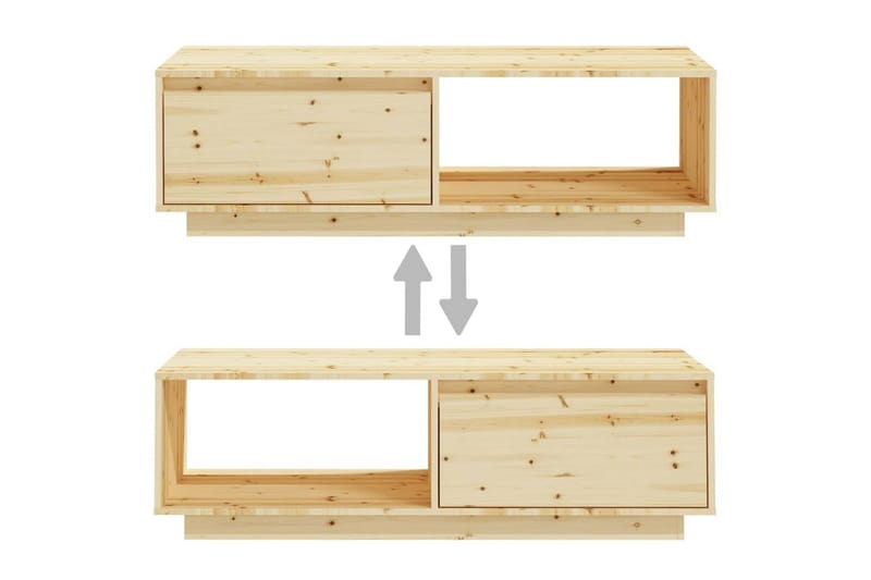 Soffbord 110x50x33,5 cm massivt granträ - Brun - Möbler - Bord & matgrupper - Soffbord