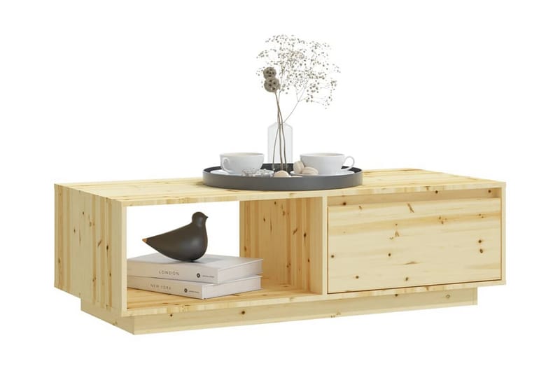 Soffbord 110x50x33,5 cm massivt granträ - Brun - Möbler - Bord & matgrupper - Soffbord