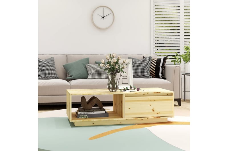 Soffbord 110x50x33,5 cm massivt granträ - Brun - Möbler - Bord & matgrupper - Soffbord