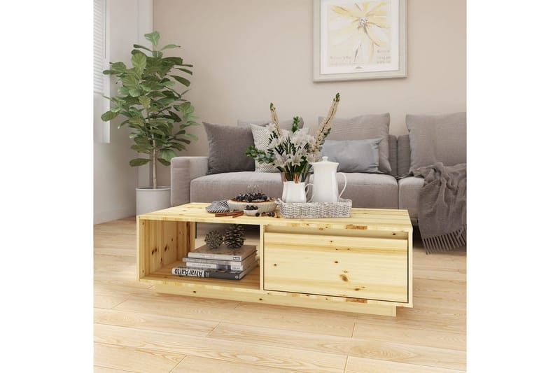 Soffbord 110x50x33,5 cm massivt granträ - Brun - Möbler - Bord & matgrupper - Soffbord