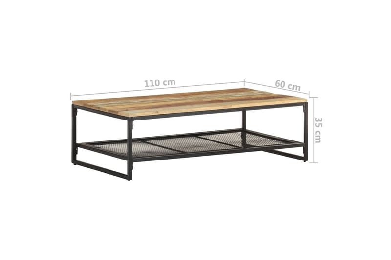 Soffbord 110x60x35 cm massivt återvunnet trä - Brun - Möbler - Bord & matgrupper - Soffbord