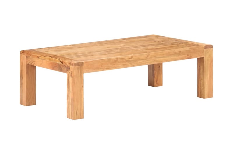 Soffbord 110x60x35 cm massivt akaciaträ med sheshamfinish - Vit - Möbler - Bord & matgrupper - Soffbord