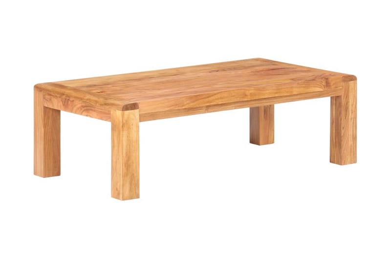 Soffbord 110x60x35 cm massivt akaciaträ med sheshamfinish - Vit - Möbler - Bord & matgrupper - Soffbord