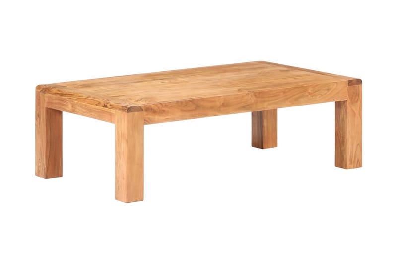 Soffbord 110x60x35 cm massivt akaciaträ med sheshamfinish - Vit - Möbler - Bord & matgrupper - Soffbord