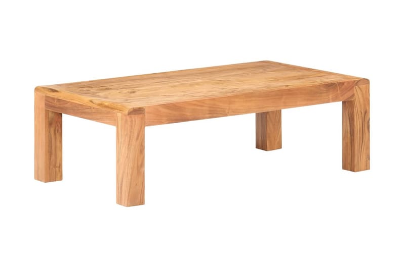Soffbord 110x60x35 cm massivt akaciaträ med sheshamfinish - Vit - Möbler - Bord & matgrupper - Soffbord