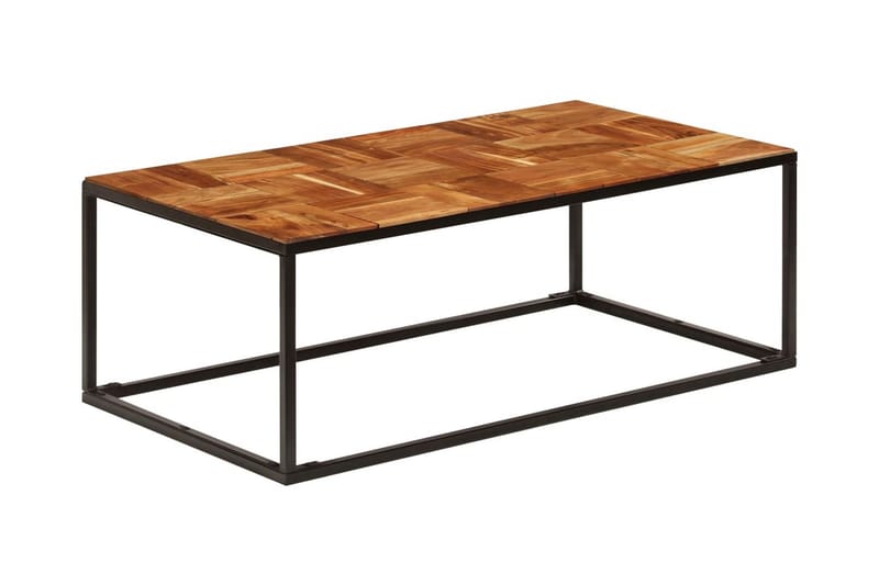 Soffbord 110x60x40 cm massivt akaciaträ och stål - Brun - Möbler - Bord & matgrupper - Soffbord