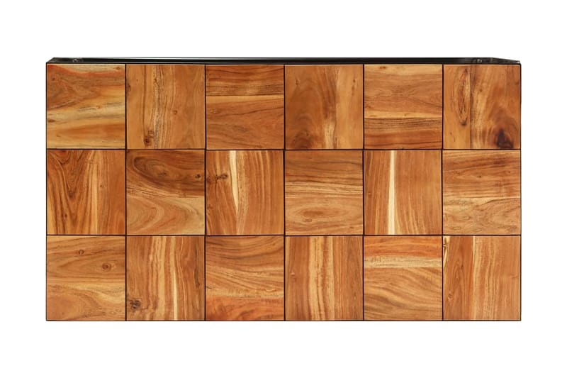 Soffbord 110x60x40 cm massivt akaciaträ och stål - Brun - Möbler - Bord & matgrupper - Soffbord