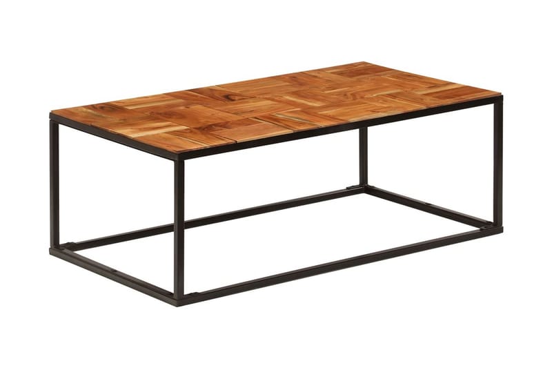 Soffbord 110x60x40 cm massivt akaciaträ och stål - Brun - Möbler - Bord & matgrupper - Soffbord
