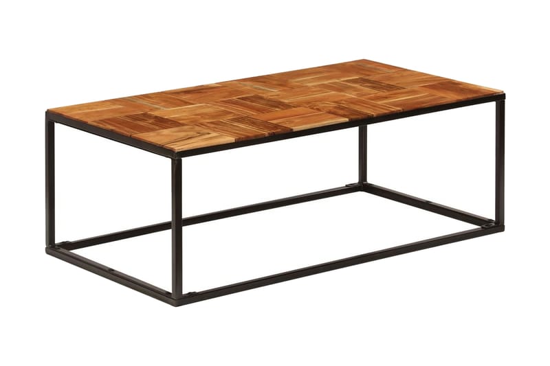 Soffbord 110x60x40 cm massivt akaciaträ och stål - Brun - Möbler - Bord & matgrupper - Soffbord