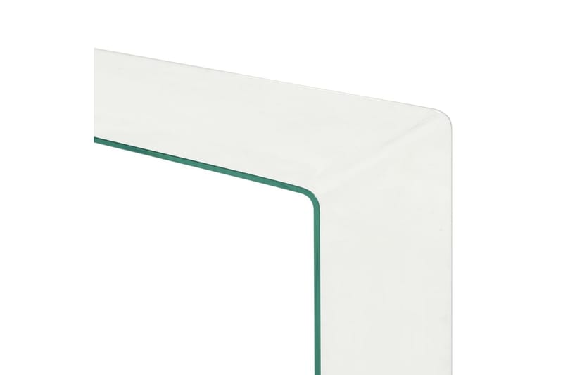 Soffbord 2 delar 90x30x20/110x30x40 cm härdat glas - Transparent - Möbler - Bord & matgrupper - Soffbord