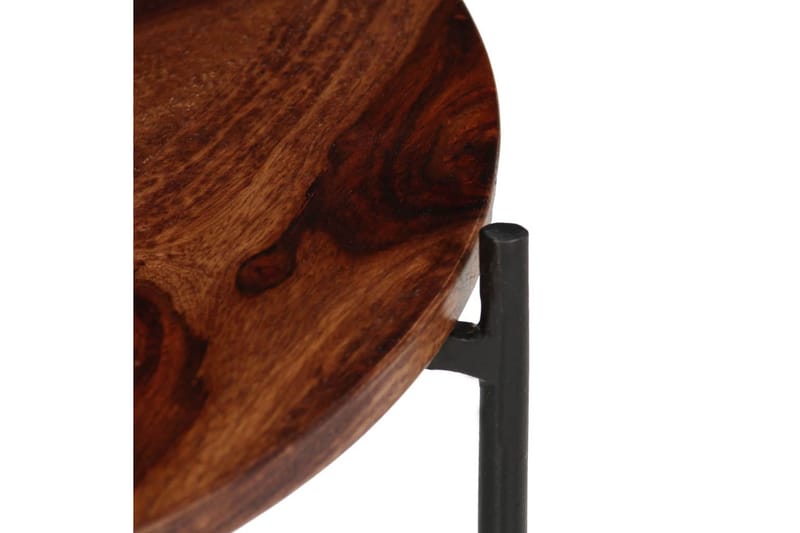 Soffbord 2 delar massivt sheshamträ 60x35 cm - Brun - Möbler - Bord & matgrupper - Soffbord