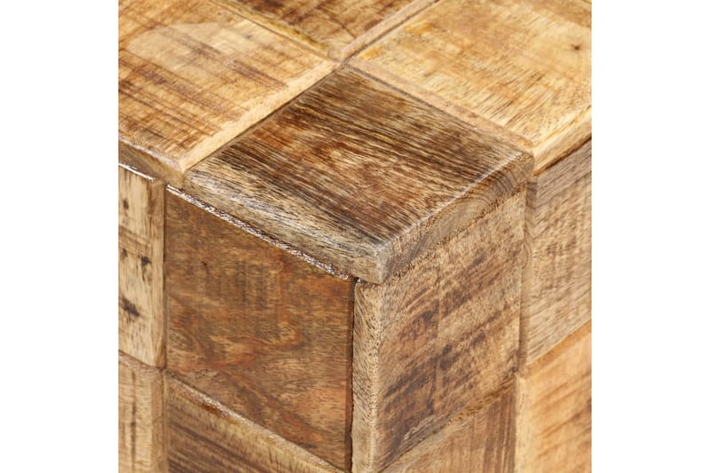 Soffbord 2 st med klossdesign grovt mangoträ - Brun - Möbler - Bord & matgrupper - Soffbord