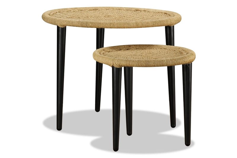 Soffbord 2 st naturlig jute - Beige - Möbler - Bord & matgrupper - Soffbord