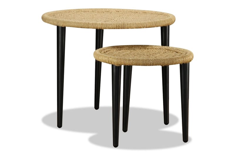 Soffbord 2 st naturlig jute - Beige - Möbler - Bord & matgrupper - Soffbord