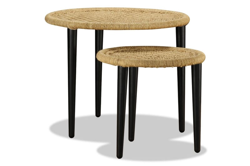 Soffbord 2 st naturlig jute - Beige - Möbler - Bord & matgrupper - Soffbord