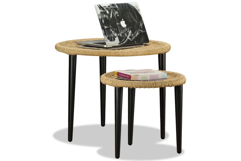 Soffbord 2 st naturlig jute - Beige - Möbler - Bord & matgrupper - Soffbord