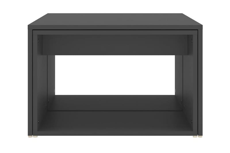 Soffbord 3 delar grå 60x60x30 cm spånskiva - Grå - Soffbord