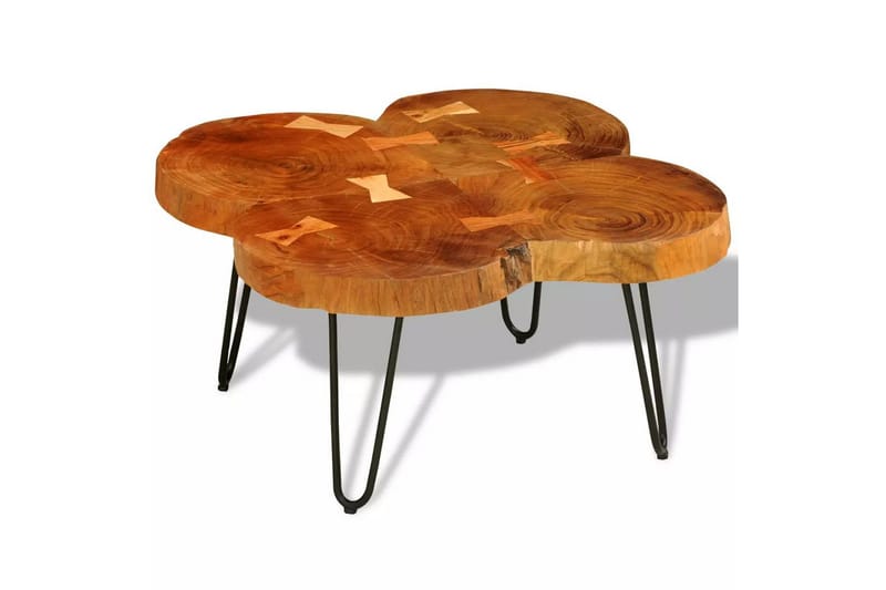 Soffbord 35 cm 4 stockar massivt sheshamträ - Brun - Möbler - Bord & matgrupper - Soffbord