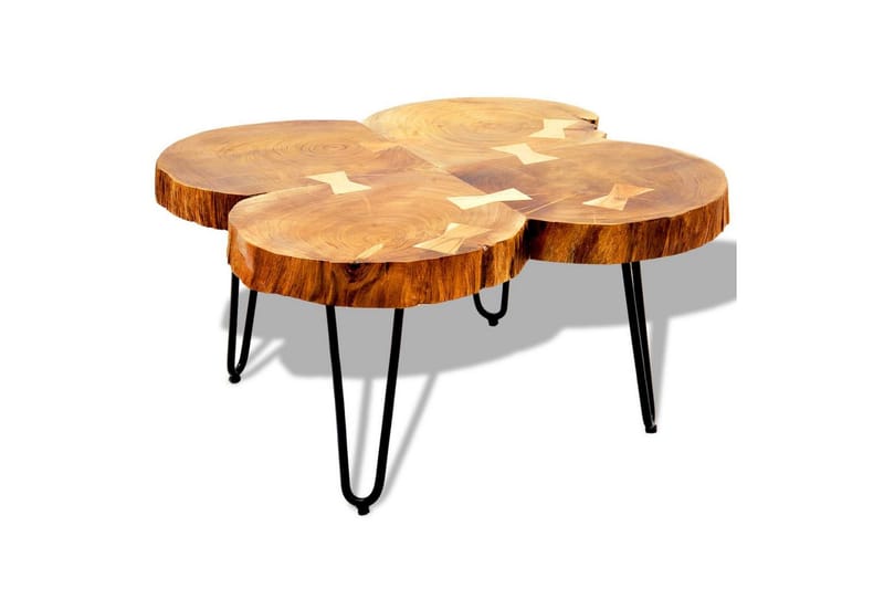 Soffbord 35 cm 4 stockar massivt sheshamträ - Brun - Möbler - Bord & matgrupper - Soffbord