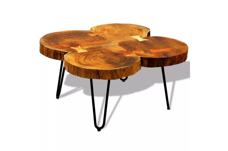 Soffbord 35 cm 4 stockar massivt sheshamträ - Brun - Möbler - Bord & matgrupper - Soffbord