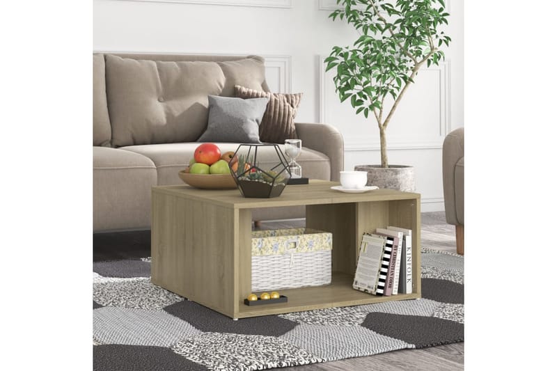 Soffbord 4 st sonoma-ek 33x33x33 cm spånskiva - Brun - Möbler - Bord & matgrupper - Soffbord