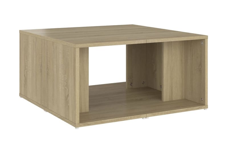 Soffbord 4 st sonoma-ek 33x33x33 cm spånskiva - Brun - Soffbord