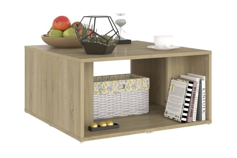 Soffbord 4 st sonoma-ek 33x33x33 cm spånskiva - Brun - Möbler - Bord & matgrupper - Soffbord