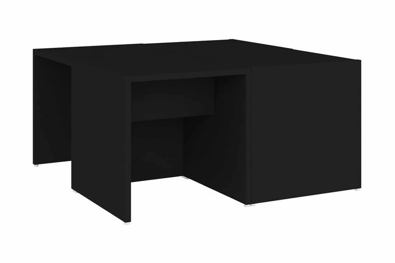 Soffbord 4 st svart 33x33x33 cm spånskiva - Svart - Soffbord