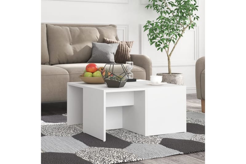 Soffbord 4 st vit 33x33x33 cm spånskiva - Vit - Möbler - Bord & matgrupper - Soffbord