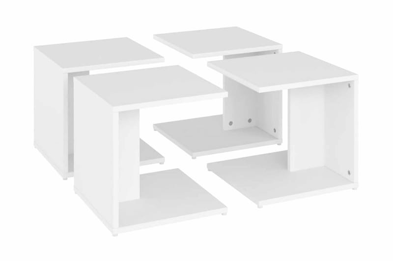 Soffbord 4 st vit 33x33x33 cm spånskiva - Vit - Möbler - Bord & matgrupper - Soffbord