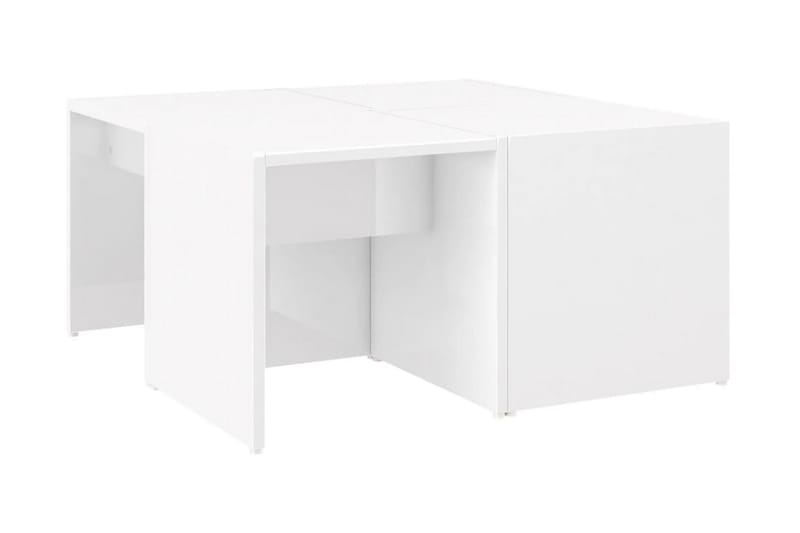 Soffbord 4 st vit högglans 33x33x33 cm spånskiva - Vit - Möbler - Bord & matgrupper - Soffbord