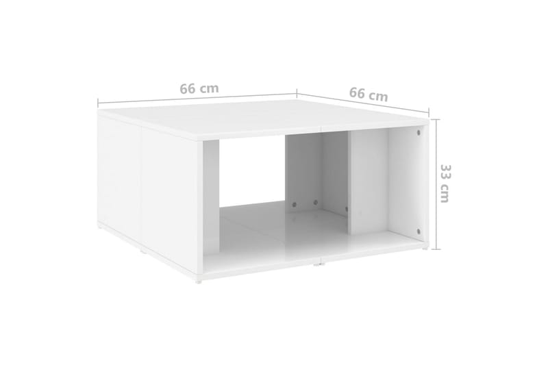 Soffbord 4 st vit högglans 33x33x33 cm spånskiva - Vit - Möbler - Bord & matgrupper - Soffbord