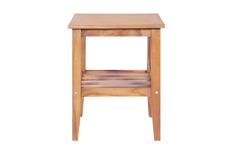 Soffbord 40x40x50 cm fyrkantigt massiv teak - Brun - Soffbord