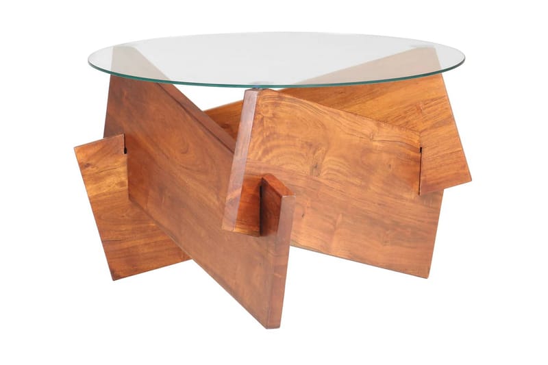 Soffbord 60 cm massivt akaciaträ - Brun - Möbler - Bord & matgrupper - Soffbord