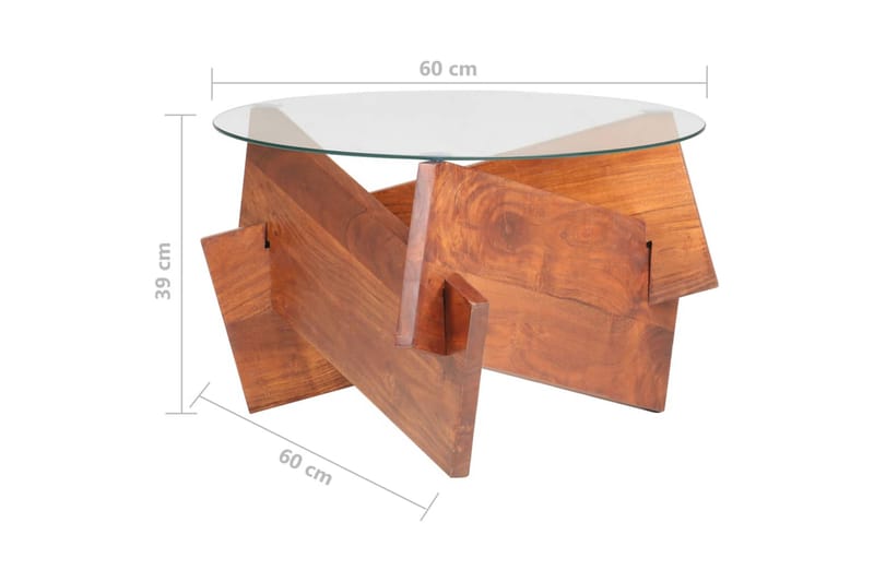 Soffbord 60 cm massivt akaciaträ - Brun - Möbler - Bord & matgrupper - Soffbord