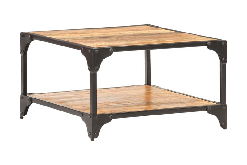Soffbord 60x60x35 cm massivt mangoträ - Brun - Möbler - Bord & matgrupper - Soffbord