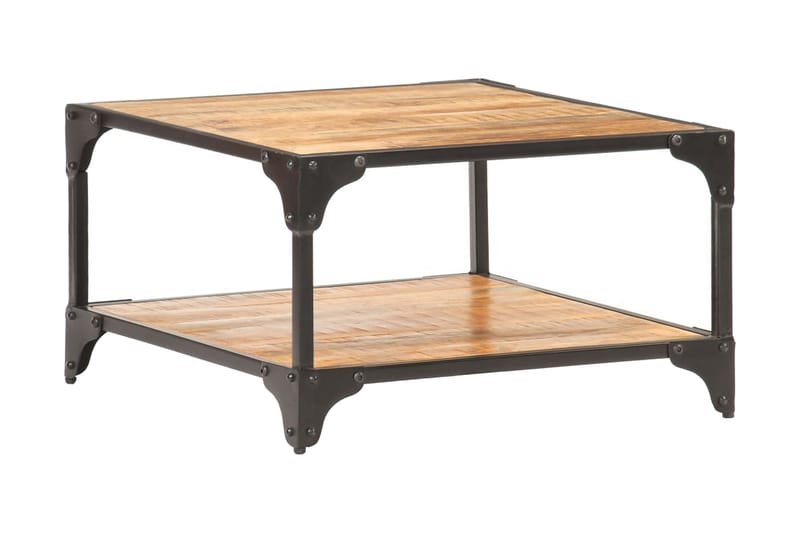 Soffbord 60x60x35 cm massivt mangoträ - Brun - Möbler - Bord & matgrupper - Soffbord