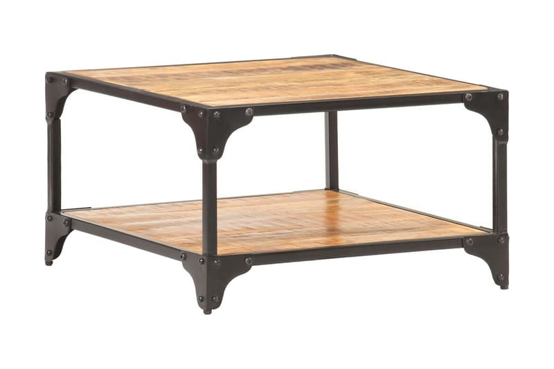 Soffbord 60x60x35 cm massivt mangoträ - Brun - Möbler - Bord & matgrupper - Soffbord